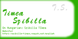 timea szibilla business card