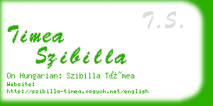 timea szibilla business card